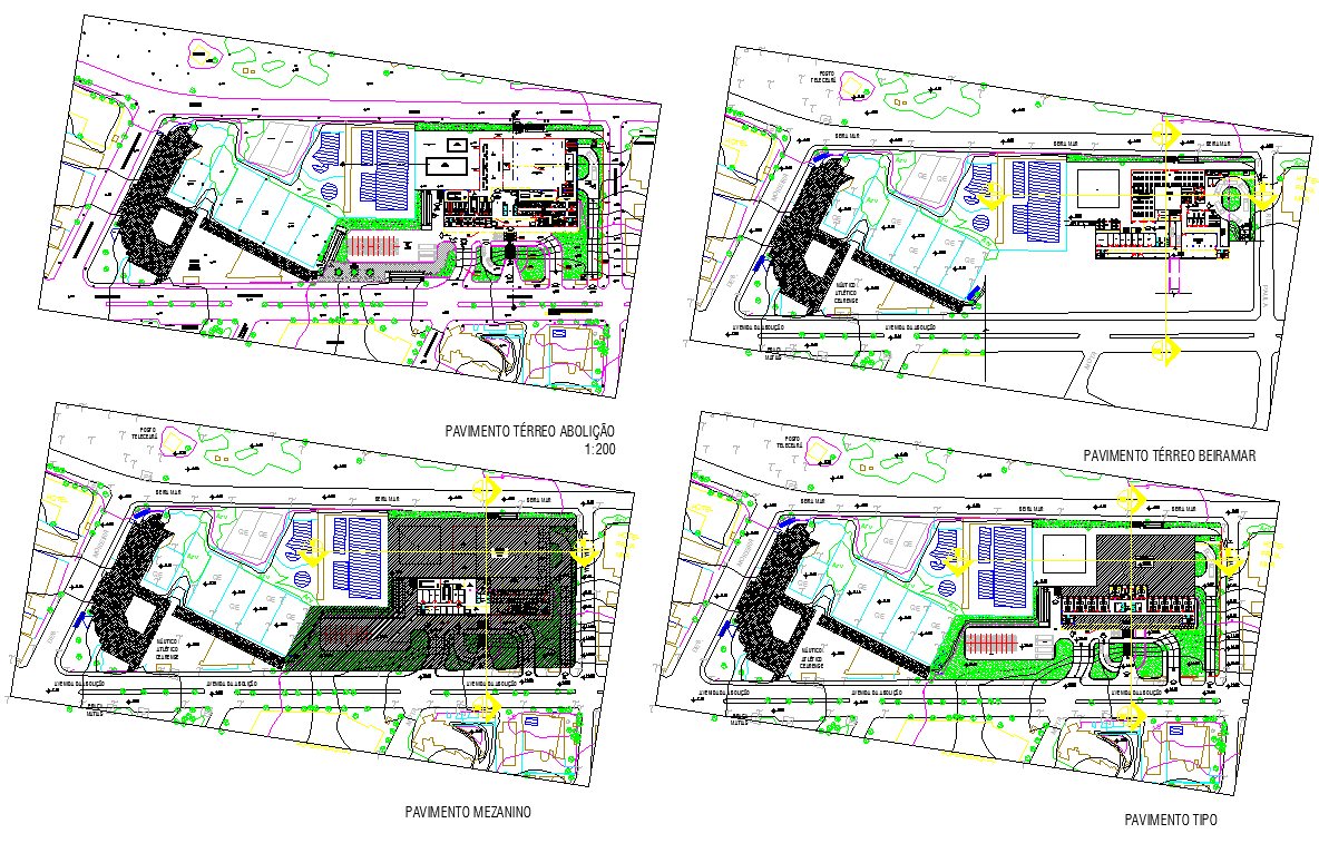 Architecture Hotel Layout plan detail dwg file