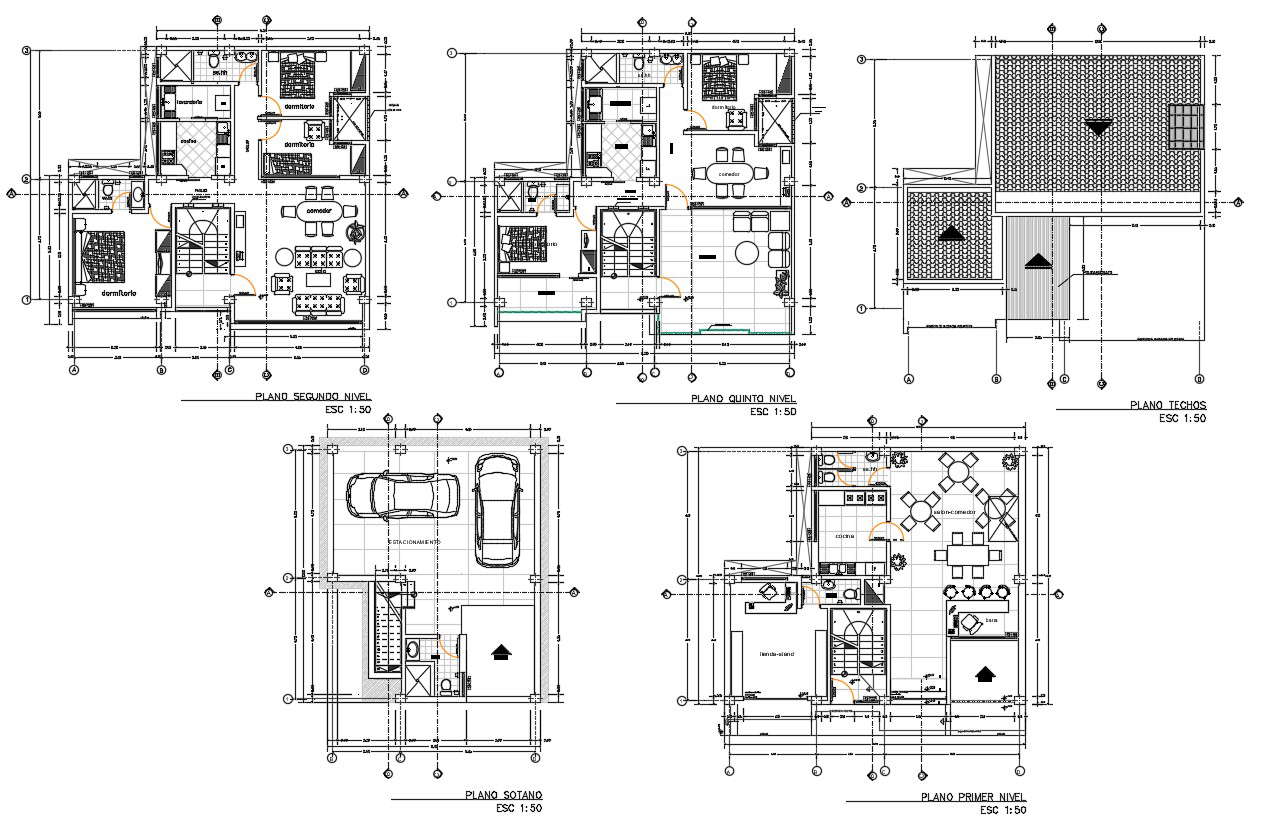 Architecture House Project DWG File