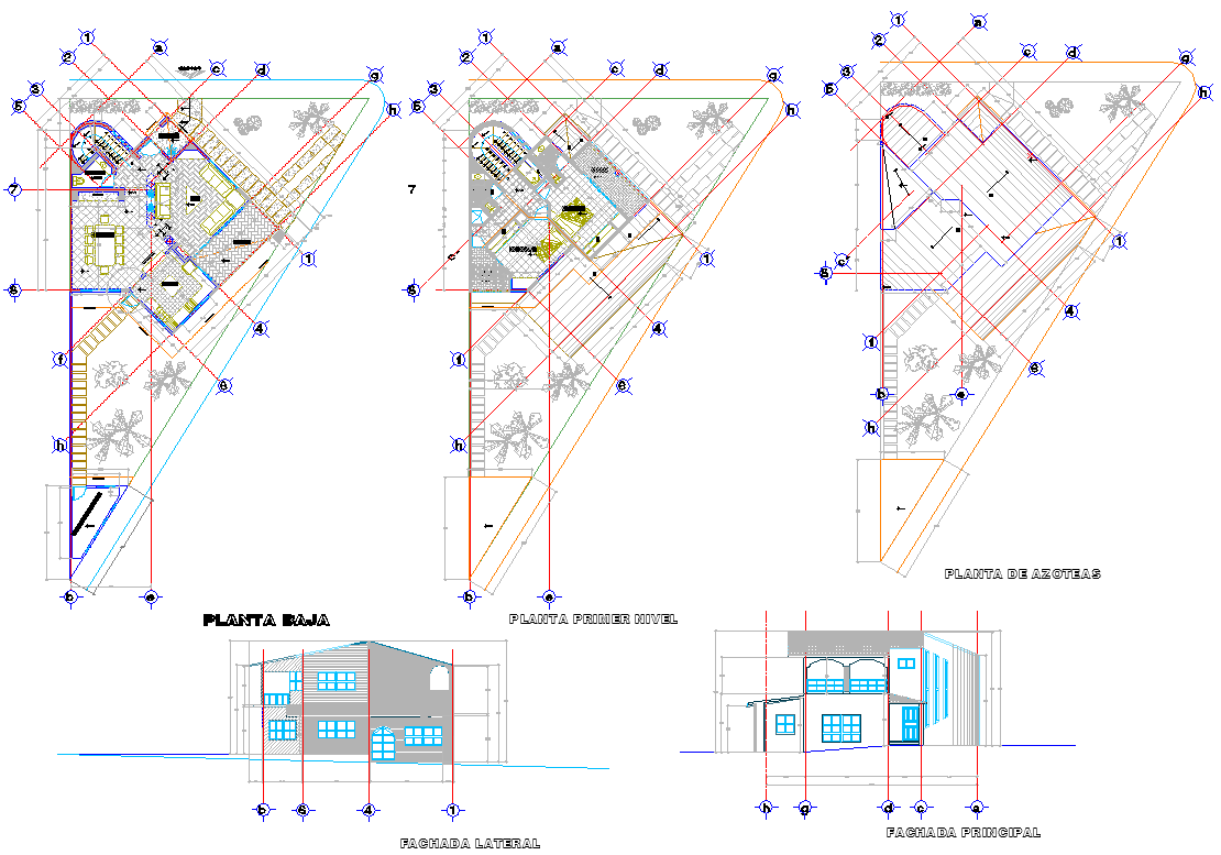 Architecture House plan dwg file