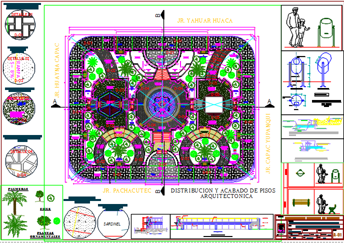 Architecture plan detail dwg file
