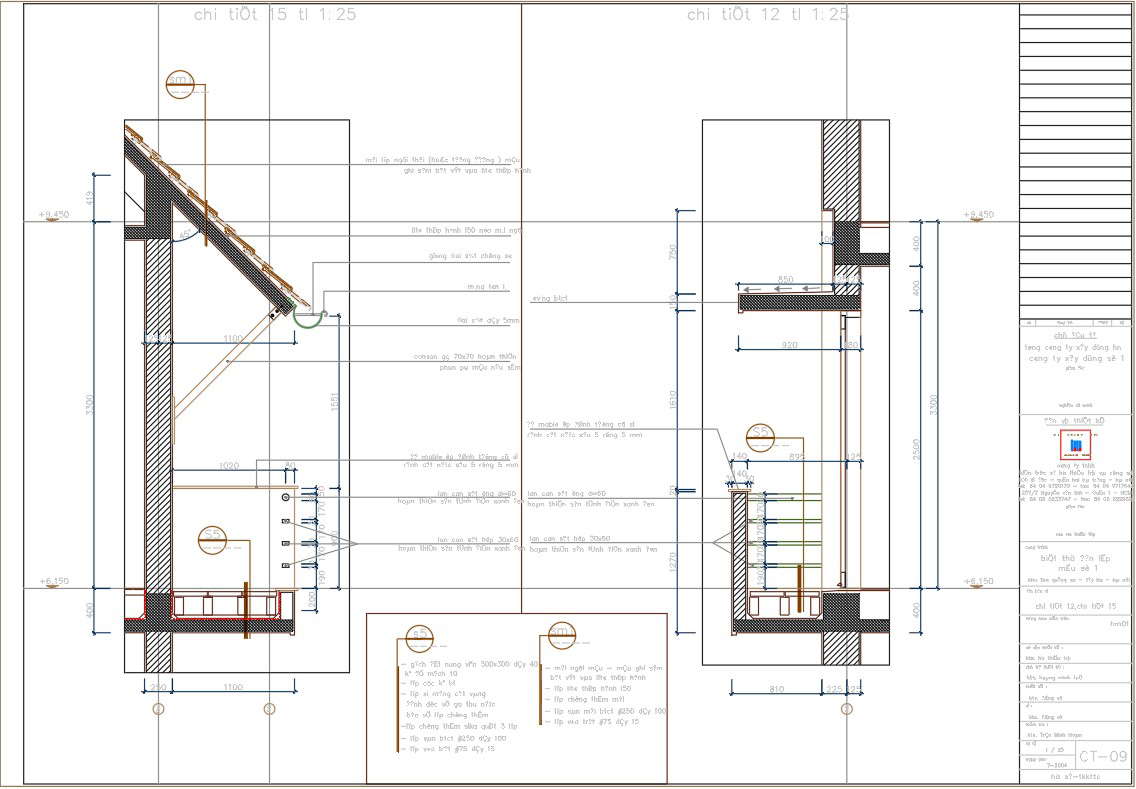 Architecture House Design DWG File with Roof Details