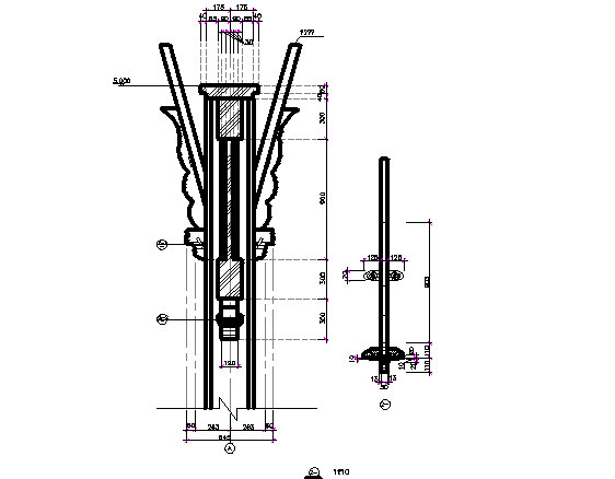 Archway column cad details