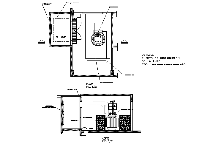 Are electric distribution detail dwg file