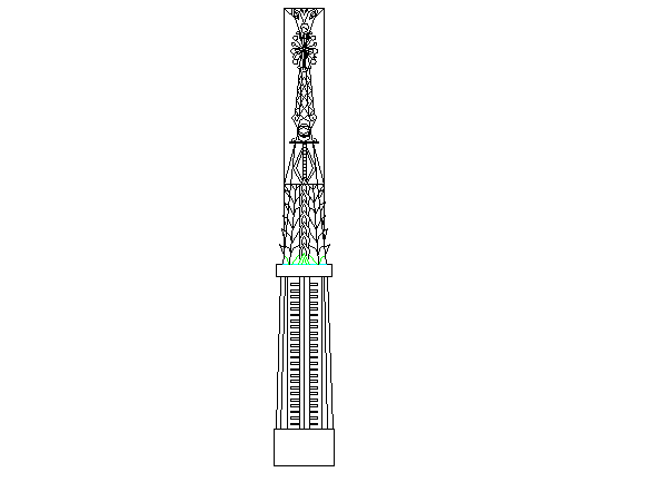 Art pillar cad blocks