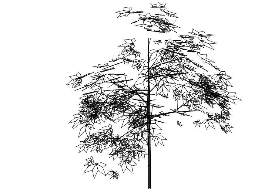 A tree Block in AutoCAD, dwg file.