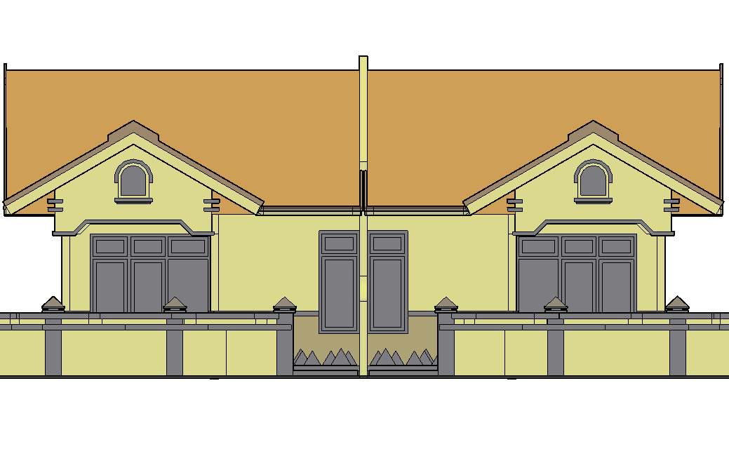 Attached single family housing plan detail
