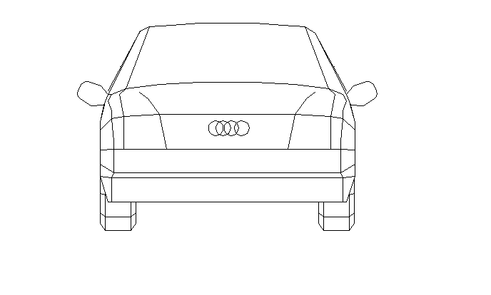 Audi car back view detail