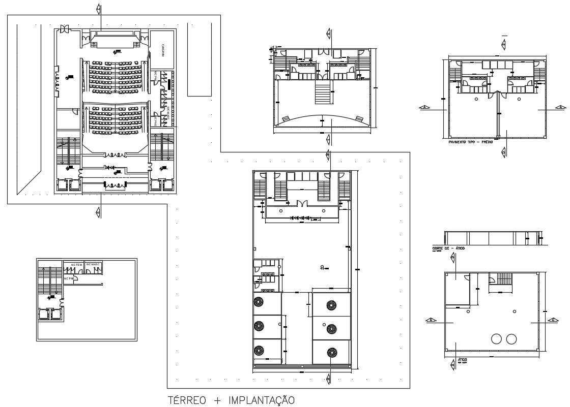 Auditorium Hall CAD Drawing