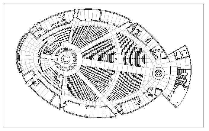Auditorium Hall Layout plan dwg file