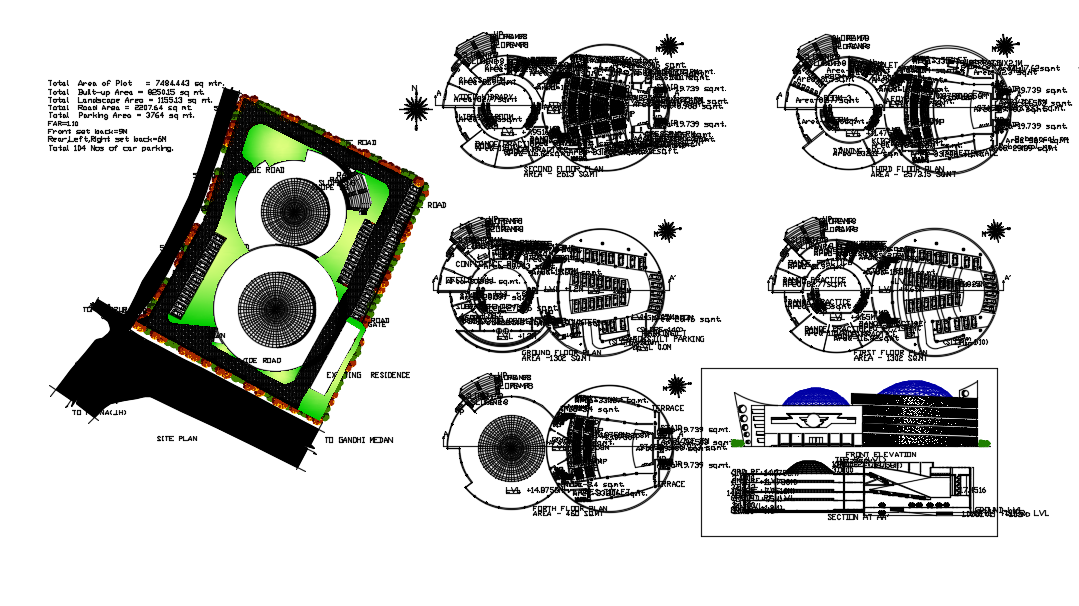 Auditorium Layout plan dwg file