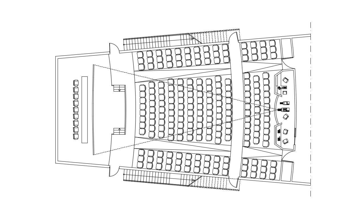 Auditorium Plan CAD Drawing Download