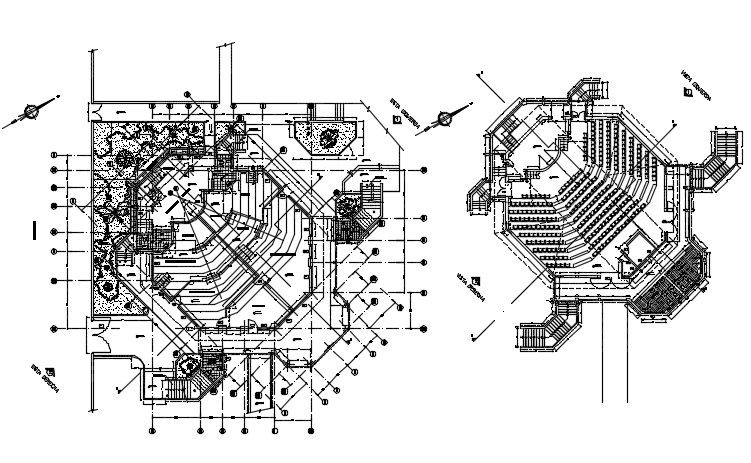 Auditorium plan detail dwg file