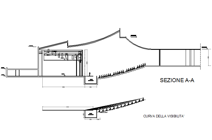 Auditorium section detail dwg file