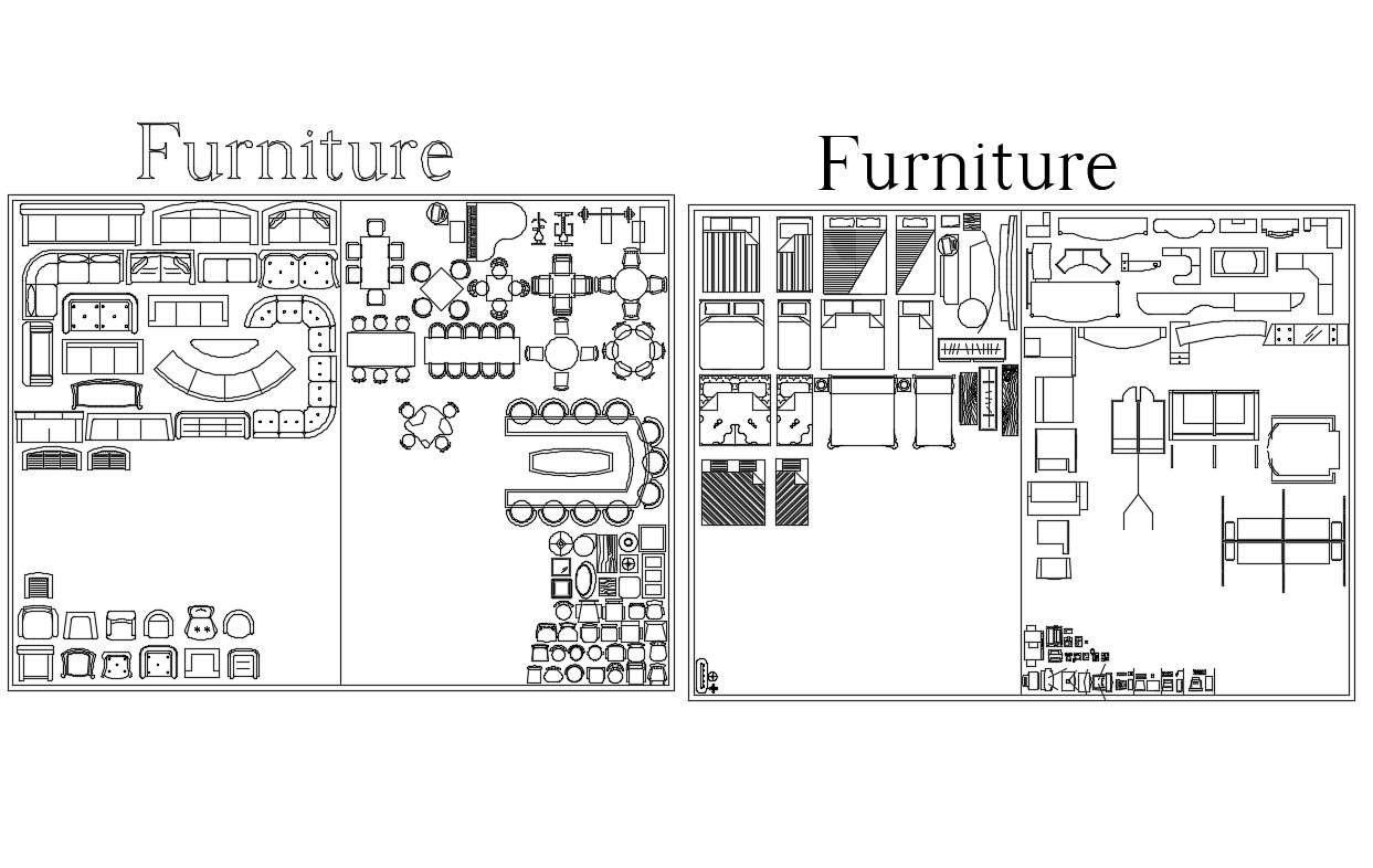 AutoCAD Furniture Blocks