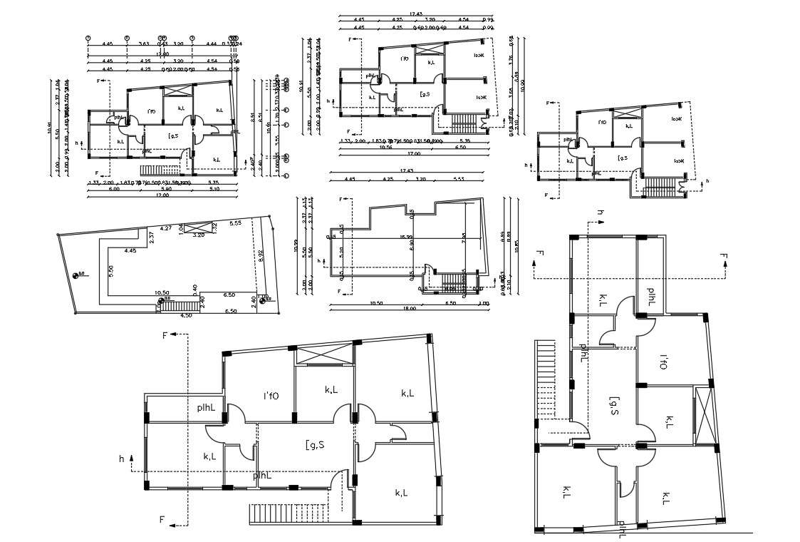 AutoCAD House Plan Drawing With Dimesion
