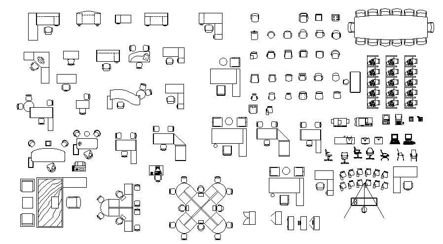 AutoCAD Office Furniture Blocks