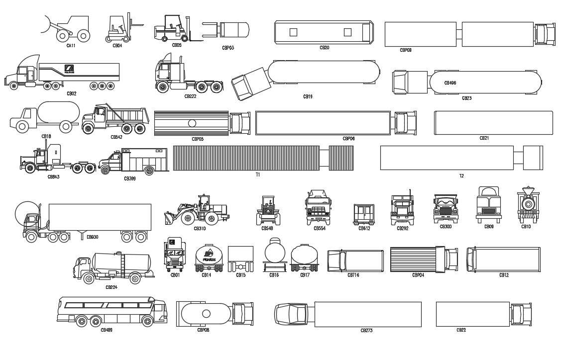 AutoCAD Truck Blocks Free Download