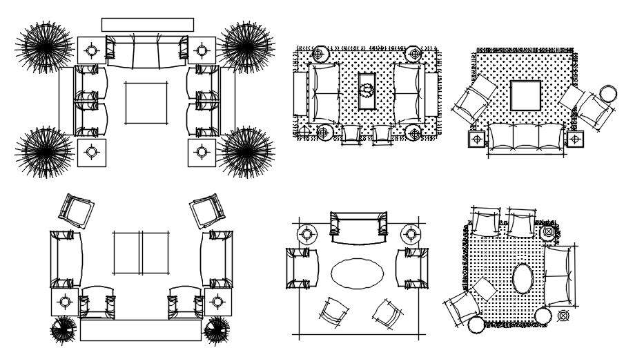  Sofa set blocks designed in AutoCAD 2D DWG and CAD file 