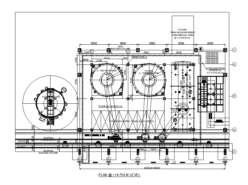 AutoCAD Column Layout CAD Drawing Download DWG File