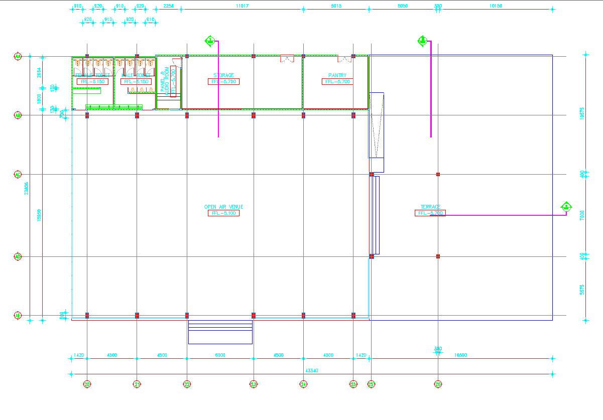 AutoCAD Drawing For Open-Air Venue Layout Plan Dwg File
