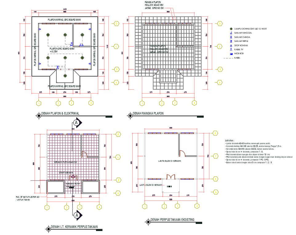 AutoCAD Roof House Plan Drawing DWG File