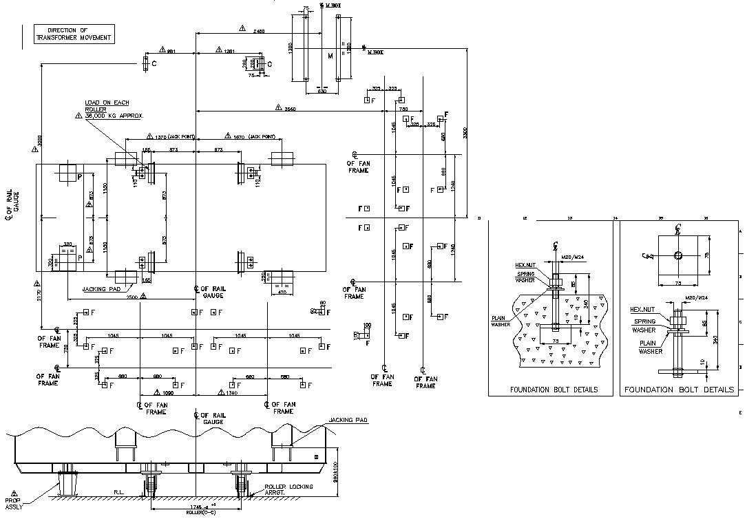 AutoCAD drawing files showing the foundation bolt details.Download the AutoCAD 2D DWG file. 