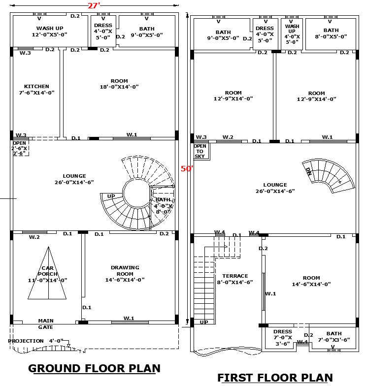 Residential CAD Layout DWG File with AutoCAD Home Design