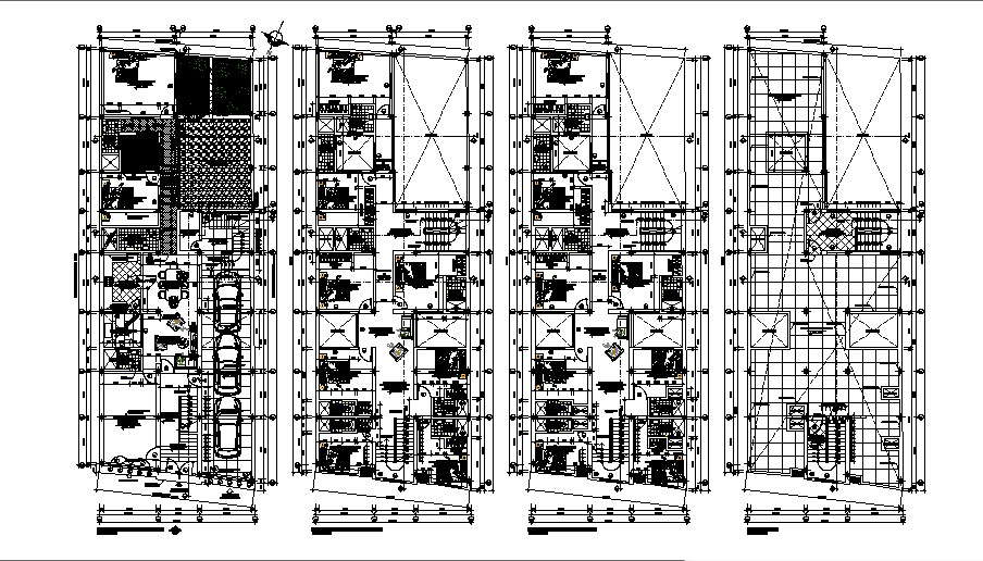 Apartment Floor Plans In DWG File      