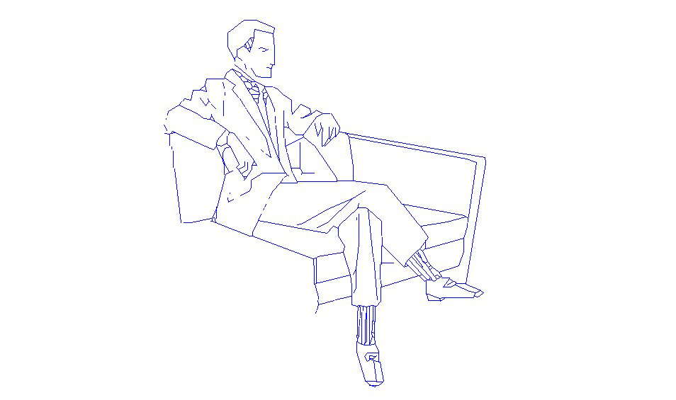 Autocad blocks of human anthro 