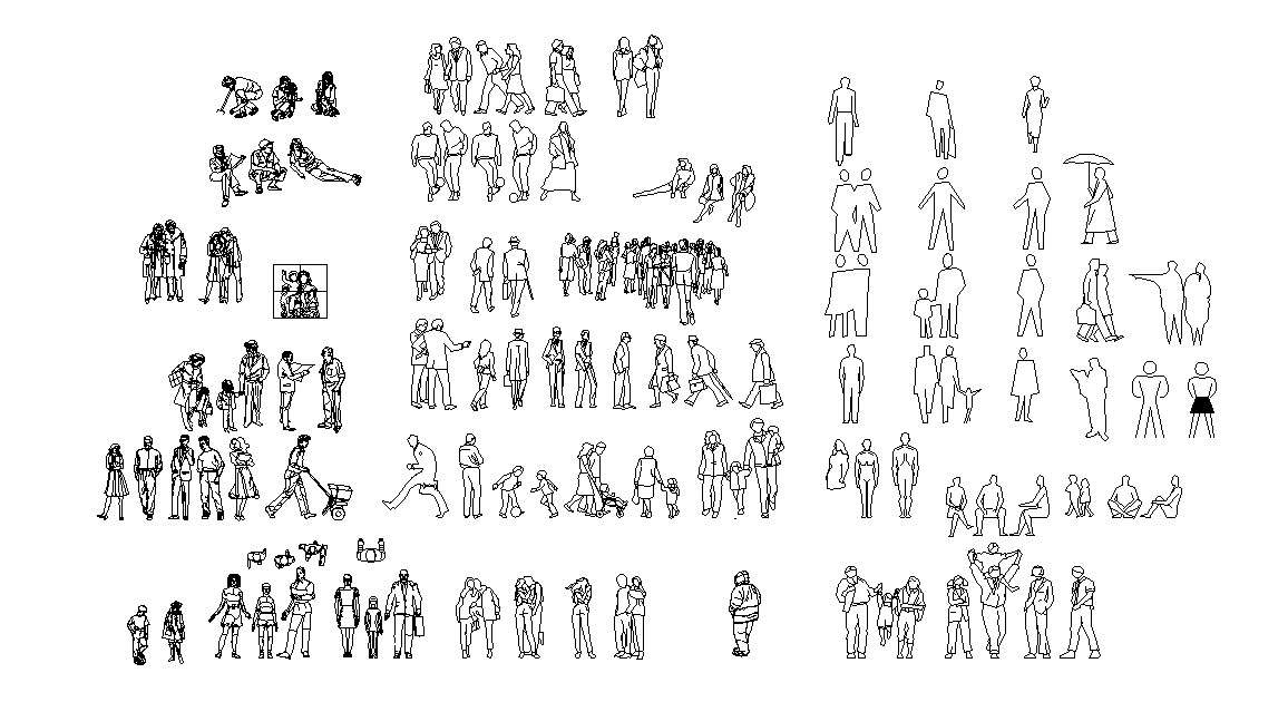 Autocad blocks of people 