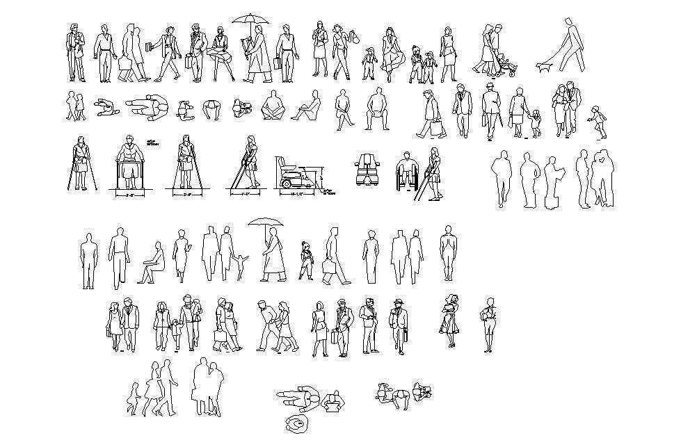Autocad blocks of people 