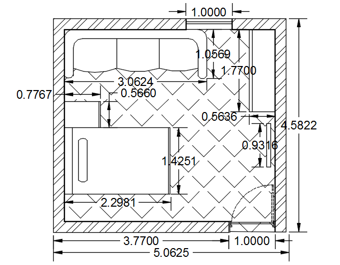 Autocad drawing bedroom 
