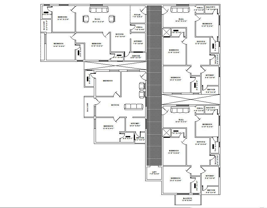 Apartment Building Plans In DWG File