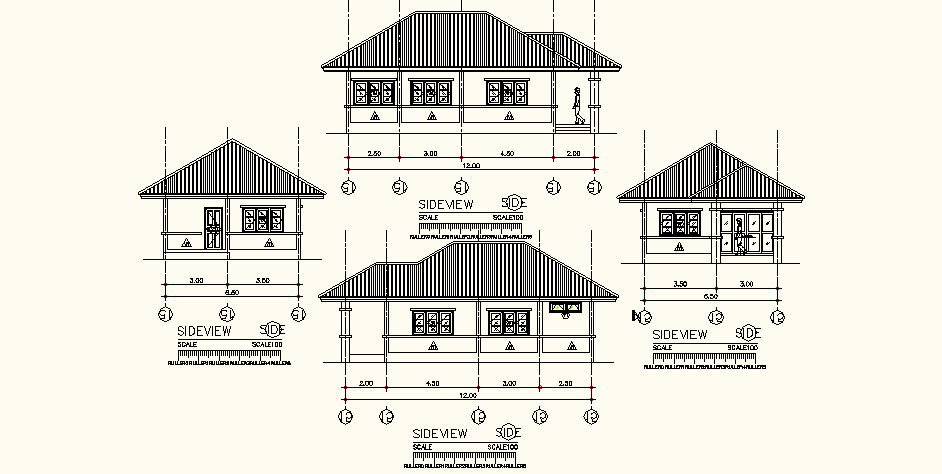 Beautiful House Drawing In AutoCAD File
