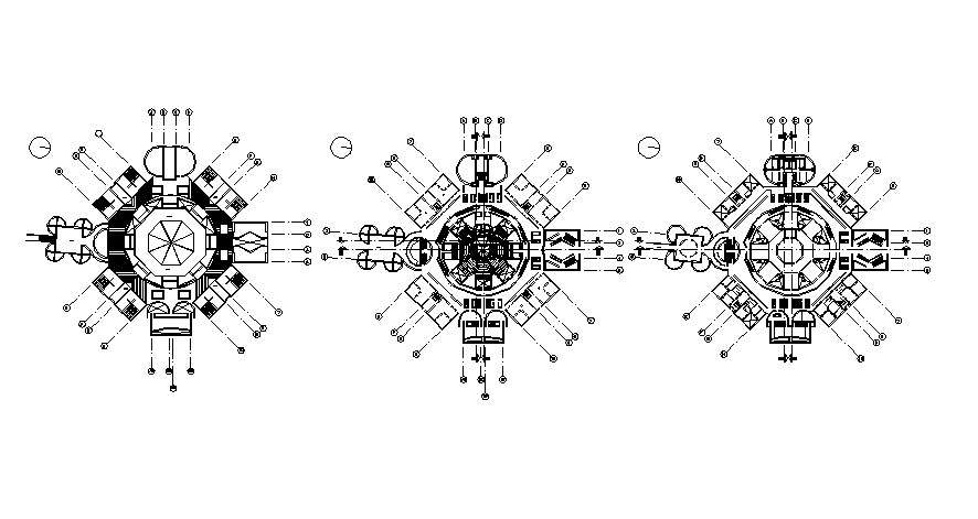 Autocad drawing of assembly with detail dimension