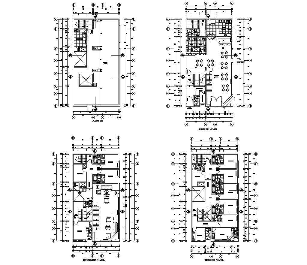Autocad drawing of bar restaurant 