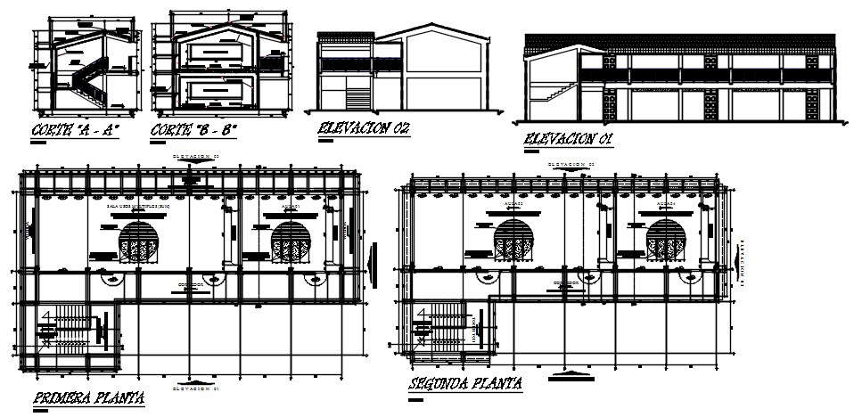 Building Elevation Plan In DWG File