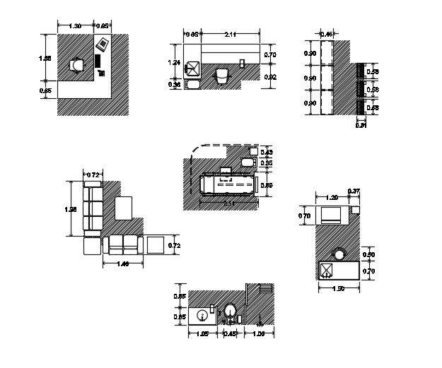 Autocad drawing of bungalow elevations 