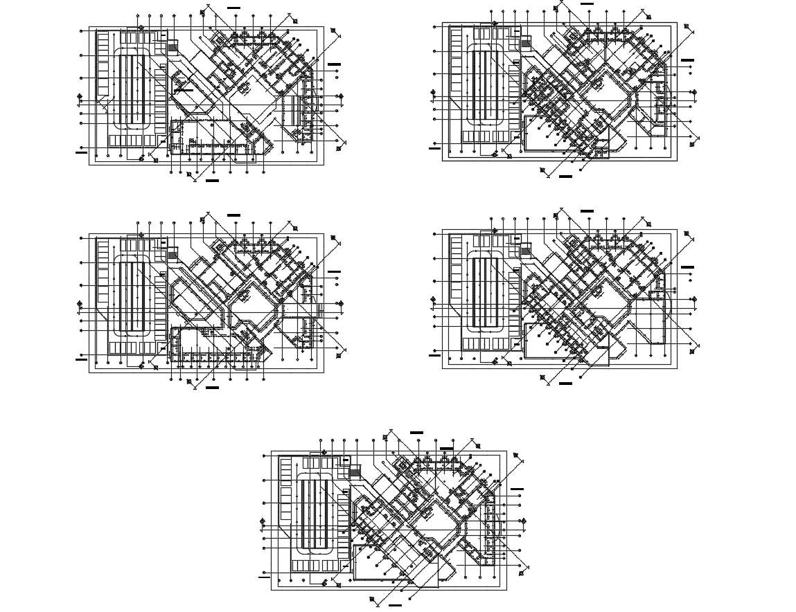 Autocad drawing of commercial building layout