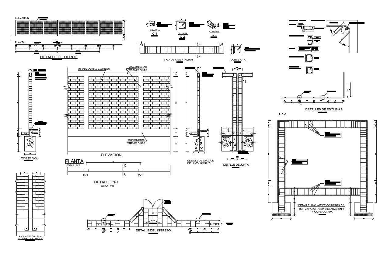 Autocad drawing of construction detail 