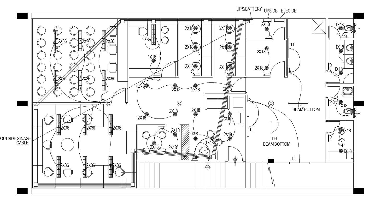 Autocad drawing of electrical layout of office