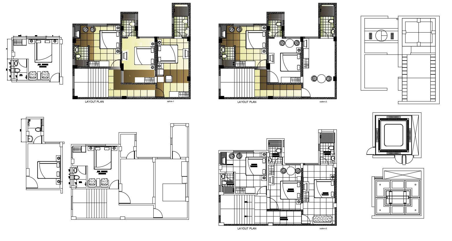 Autocad drawing of hotel 
