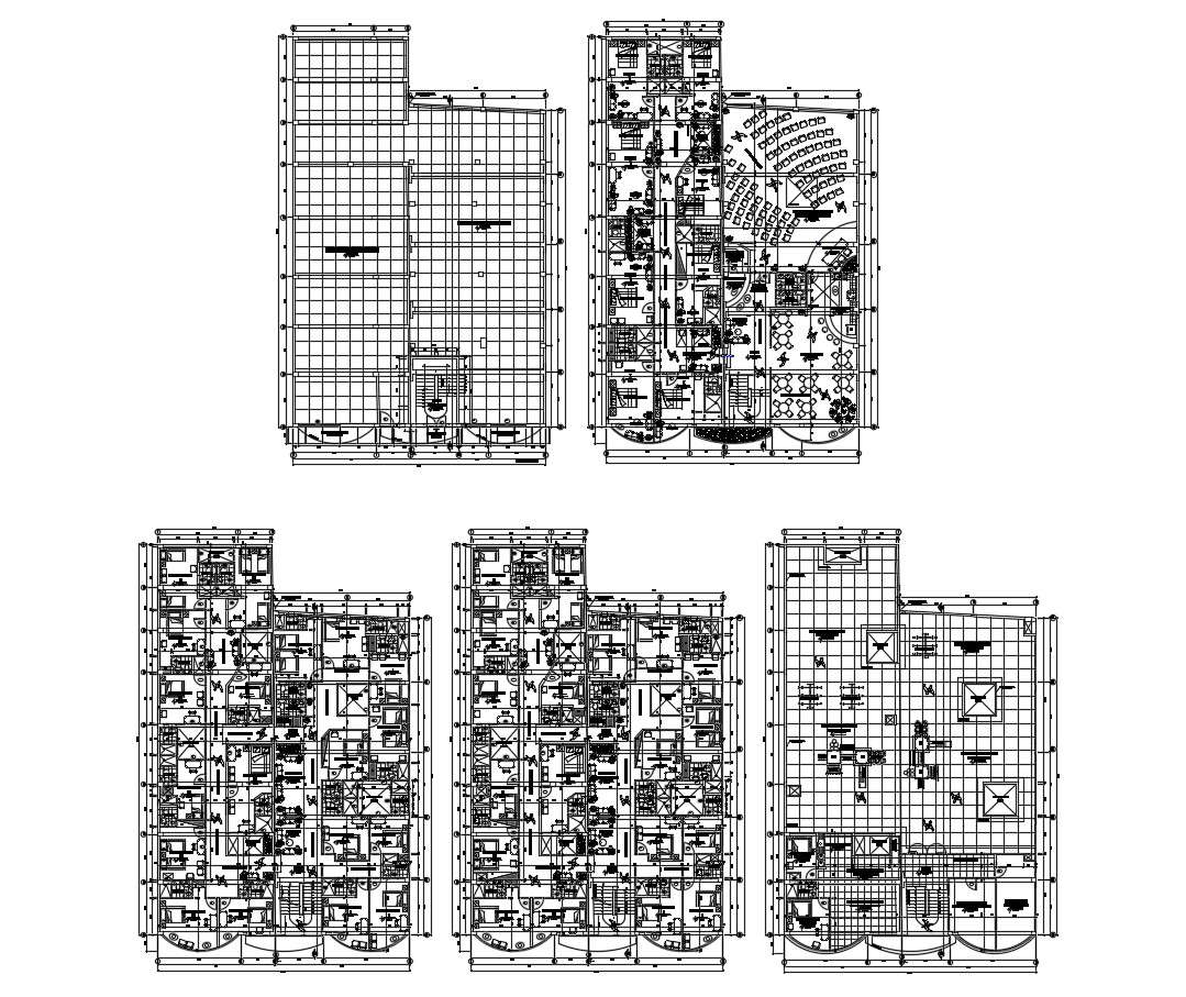 Autocad drawing of hotel 