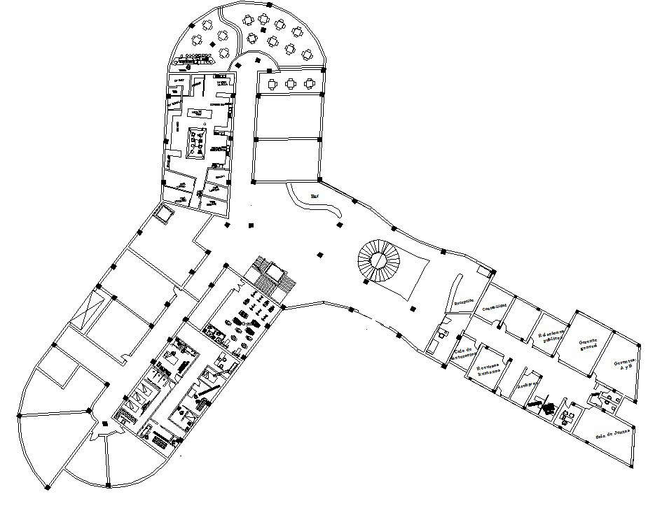 Autocad drawing of hotel