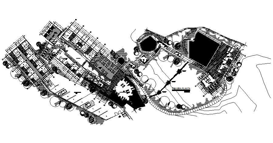 Autocad drawing of hotel