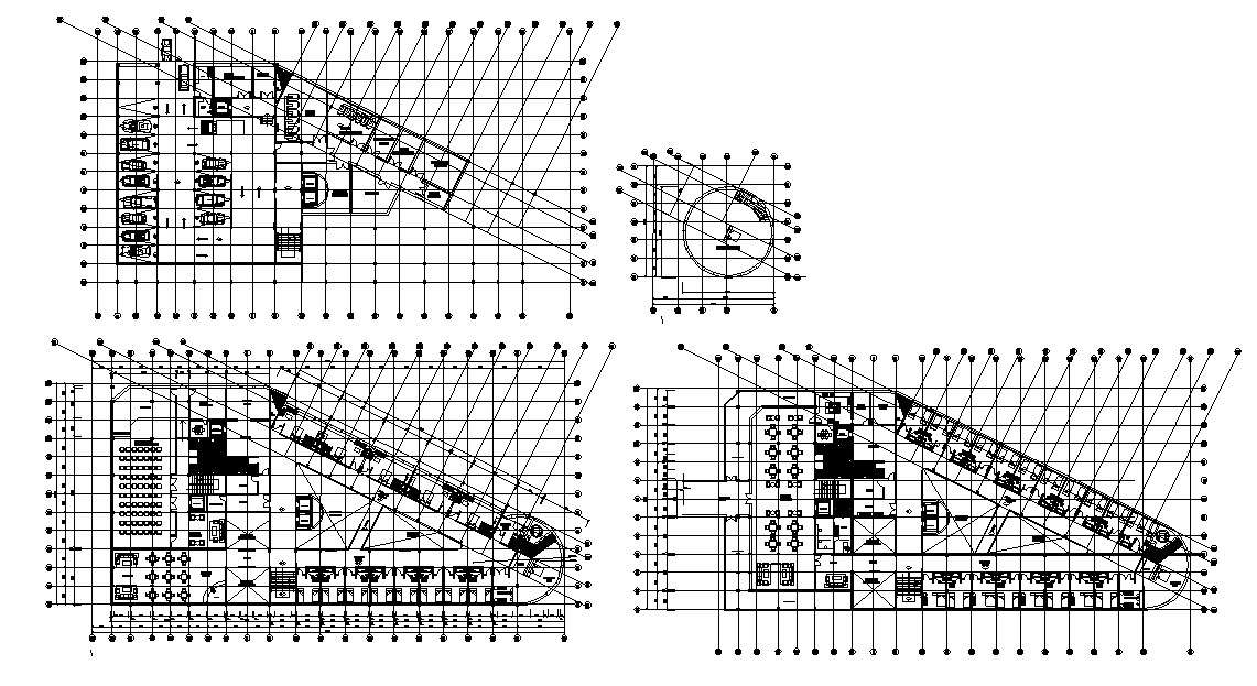 Autocad drawing of hotel layout