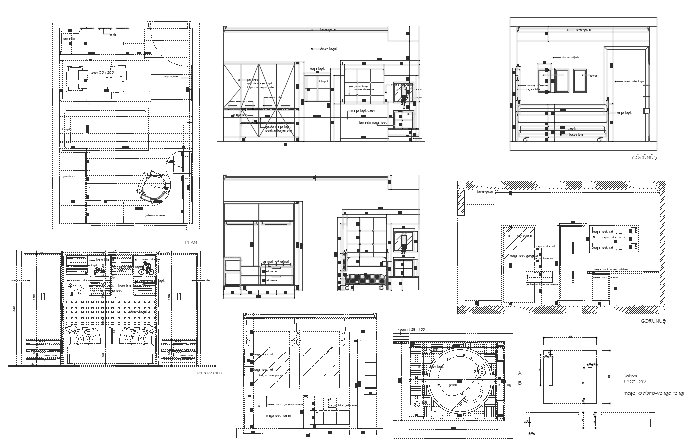 Autocad drawing of master bedroom