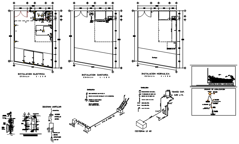 Autocad drawing of office plan with detail dimension