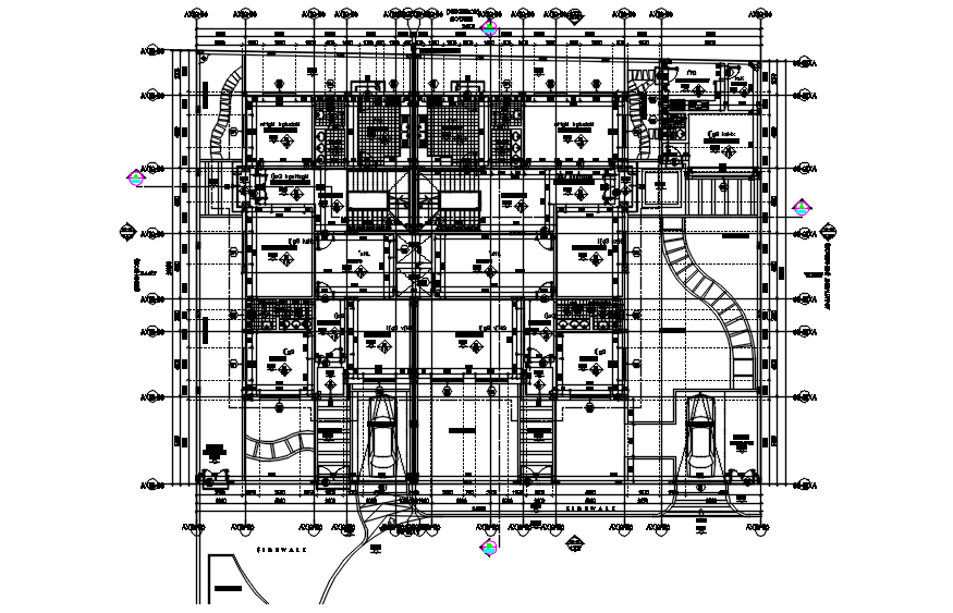 Autocad drawing of residential bungalow