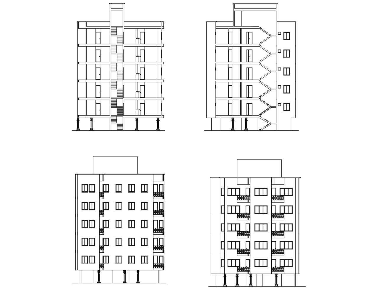 Autocad drawing of residential flat with detail dimension